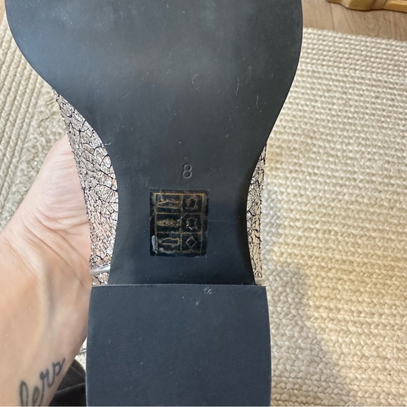 NWT New Jeffrey Campbell Dagget Western Silver Metallic Cowboy Boots Free People - Picture 10 of 10